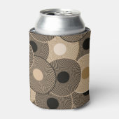 金ゴールドブラックアークホイール：抽象芸術 缶クーラー (缶正面)
