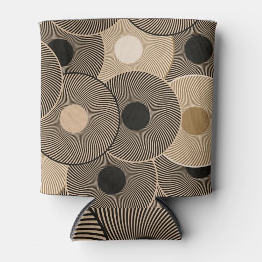 金ゴールドブラックアークホイール：抽象芸術 缶クーラー (正面)