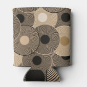 金ゴールドブラックアークホイール：抽象芸術 缶クーラー (裏面)