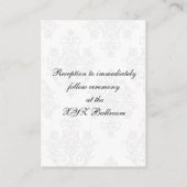 金ゴールドブラックウェディングレセプションカード エンクロージャーカード (裏面)