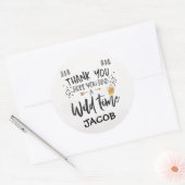 金ゴールドブラックウォーターカラーワイルドワンワイルドタイムステッカー ラウンドシール (封筒)