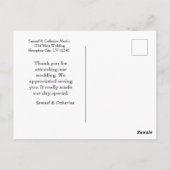 金ゴールドブラックエレガントな結婚記念日ありがとう ポストカード (裏面)