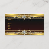 金ゴールドブラックエレガントクラスジュエル 名刺 (裏面)