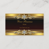 金ゴールドブラックエレガントクラスジュエル 名刺 (正面)