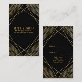金ゴールドブラックエレガントグラムモダンデコRefer a Friend 紹介カード (正面/裏面)