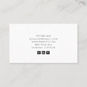 金ゴールドブラックエレガントシアルサンビジネスカード 名刺 (裏面)