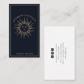 金ゴールドブラックエレガントシアルサンビジネスカード 名刺 (正面/裏面)