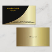 金ゴールドブラックエレガントテンプレート 名刺 (正面/裏面)