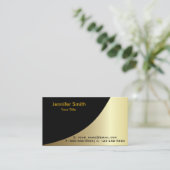 金ゴールドブラックエレガントテンプレート 名刺 (スタンド正面)