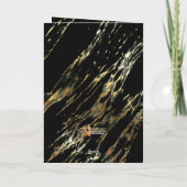 金ゴールドブラックエレガントライク素晴らしワイン漫画誕生日 カード (裏面)