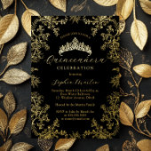 金ゴールドブラックエレガントヴィンテージキンセアニェラ 箔招待状