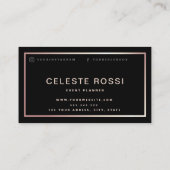 金ゴールドブラックエレガント及びフォイル効果プロフェッショナル 名刺 (裏面)