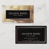金ゴールドブラックエレガント及びフォイル効果プロフェッショナル 名刺 (正面/裏面)