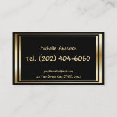 金ゴールドブラックカスタムプロフェッショナル 名刺 (裏面)