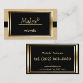 金ゴールドブラックカスタムプロフェッショナル 名刺 (正面/裏面)