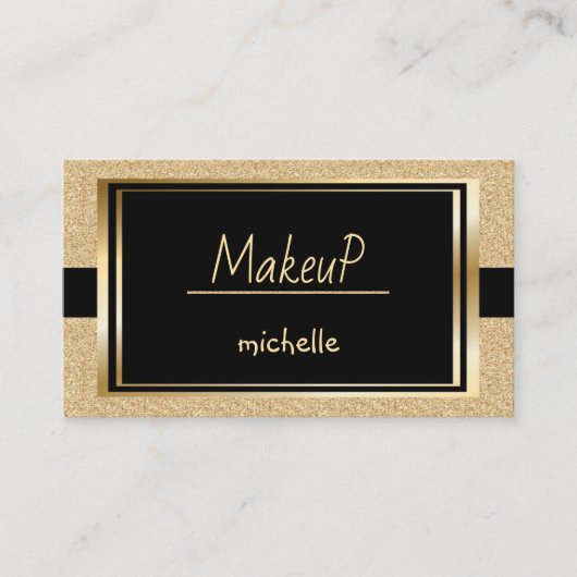 金ゴールドブラックカスタムプロフェッショナル 名刺 (正面)