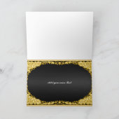 金ゴールドブラックカードハッピーバースデー カード (内部)