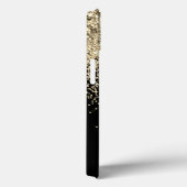 金ゴールドブラックガーリーグリッタースパークルモノグラム名Cas Case-Mate iPhoneケース (裏面 / 右)