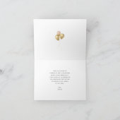 金ゴールドブラックガーリーラグジュアリースウィート16誕生日バルーン サンキューカード (内部)