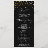 金ゴールドブラッククリスマス結婚式 プログラム (裏面)