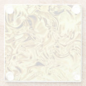 金ゴールドブラッククリンクルかわいらし ガラスコースター (裏面)