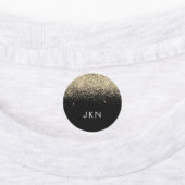 金ゴールドブラックグリッターガーリーモノグラムイニシャル ラベル (貼付)