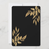 金ゴールドブラックグリッターサプライズ70thバースデーパーティー 招待状 (裏面)