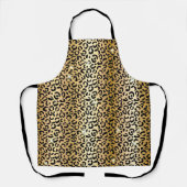 金ゴールドブラックグリッターヒョウ エプロン (正面)