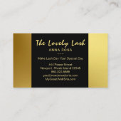 *~*金ゴールドブラックグリッターラッシュの拡張 名刺 (裏面)