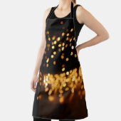 金ゴールドブラックグリッター:抽象芸術の焦点を外した背景 エプロン (インサイチュ)