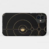 金ゴールドブラックコンパス月面相 Case-Mate iPhoneケース (裏面(横))