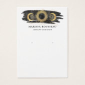 金ゴールドブラックサンムーンスターイヤリングディスプレイカード (正面)