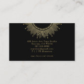 金ゴールドブラックサンムーンヨガインストラクター 名刺 (裏面)