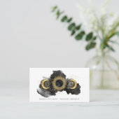 金ゴールドブラックシテリアマッサージセラピスト 名刺 (スタンド正面)