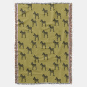 金ゴールドブラックシマウマ スローブランケット (正面縦)