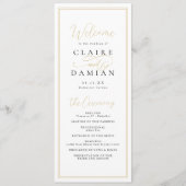 金ゴールドブラックシンプルエレガンスロマン結婚ティック プログラム (正面)