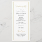 金ゴールドブラックシンプルエレガンスロマン結婚ティック プログラム (裏面)