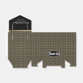 金ゴールドブラックジオメトリックアールデコサンキューパーティー フェイバーボックス (折り畳みなし)