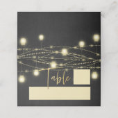 金ゴールドブラックスエレガントクリプト文字列ライト プレイスカード (外部開封)