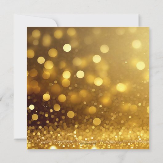 金ゴールドブラックストライプのひまわり秋の結婚式 招待状 (裏面)