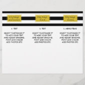 金ゴールドブラックストライプサロンパンフレット (裏面)