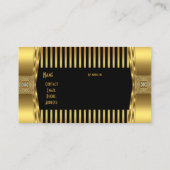 金ゴールドブラックストライプジュエル会社 名刺 (裏面)