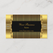 金ゴールドブラックストライプジュエル会社 名刺 (正面)