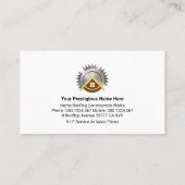 金ゴールドブラックストライプルーフィングビルダー 名刺 (裏面)