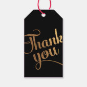 金ゴールドブラックスワールハンドレタリングサンキューギフトラベル ギフトタグ (正面)