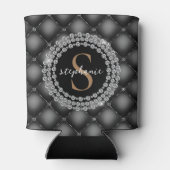 金ゴールドブラックダイアモンズモノグラムタフテッドラグジュアエレガントリー 缶クーラー (裏面)