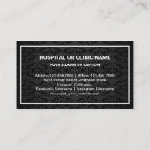 金ゴールドブラックダマスク歯科診療所歯科 名刺 (裏面)