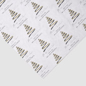 金ゴールドブラックツリーパターン名メリークリスマス 薄葉紙 (詳細)