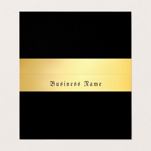 金ゴールドブラックテンプレートクリエイティブオールドスタイルクラシック 名刺 (外部フラット)