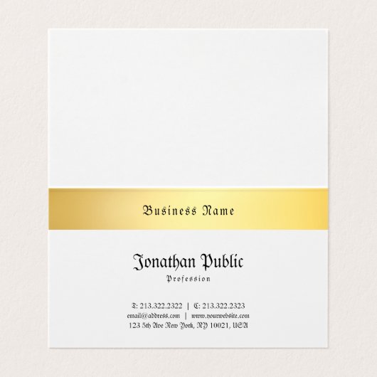金ゴールドブラックテンプレートクリエイティブオールドスタイルクラシック 名刺 (内部フラット)